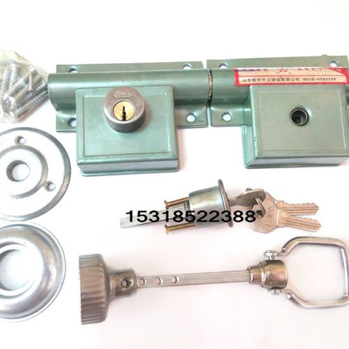 大门锁双开门双扇门锁防盗锁大A门锁齿条锁插销大门锁锁栓门锁