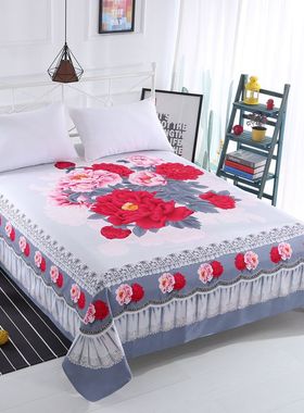 贴身床单单件1.8m双人床少女紫色裸睡老式国民大床单Y灰色怀旧穿