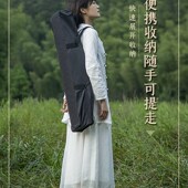 Bavay 可调节竹纹桌R子露营野餐烧烤桌 北欢户外折叠升降桌便携式