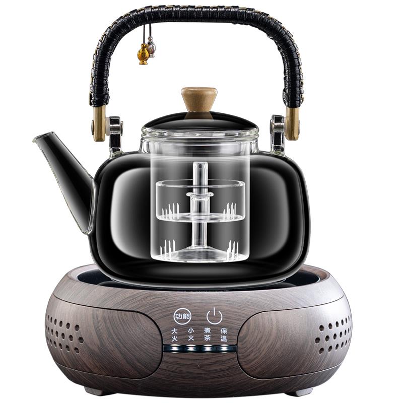 新款玻璃全自动家用电热一体煮茶器泡茶壶养生套R装保温专用黑晶
