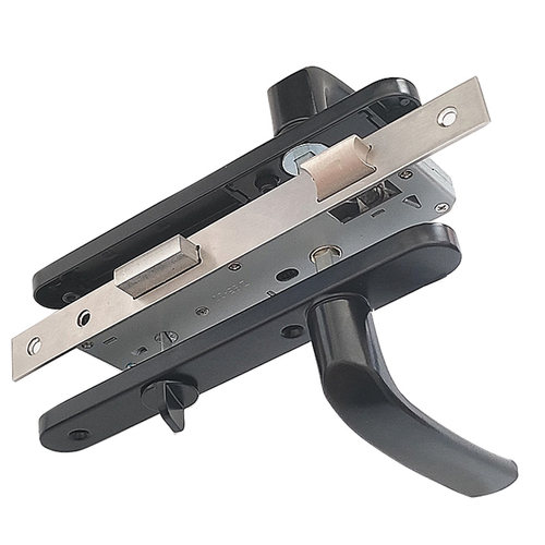 8530插芯式执k手门锁 铝合金平开门过道门锁 无锁芯带保险通道锁