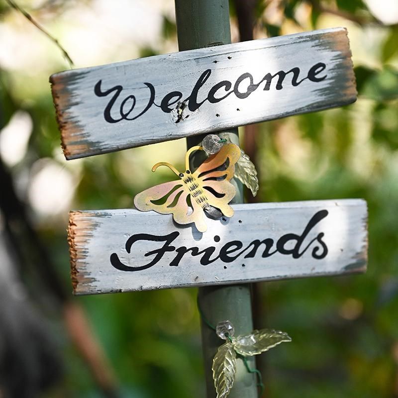 外贸做旧实木路牌田园风铁铲指A示牌插件阳台庭院复古花园装饰摆,家居饰品,户外/庭院摆件,淘宝优惠券,粉丝福利购,淘宝优惠卷