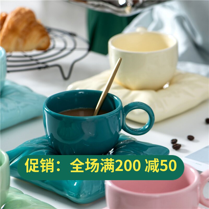 包邮 小词2007  ins风马卡龙色可爱少女陶瓷Q 枕头包咖啡杯 奶杯