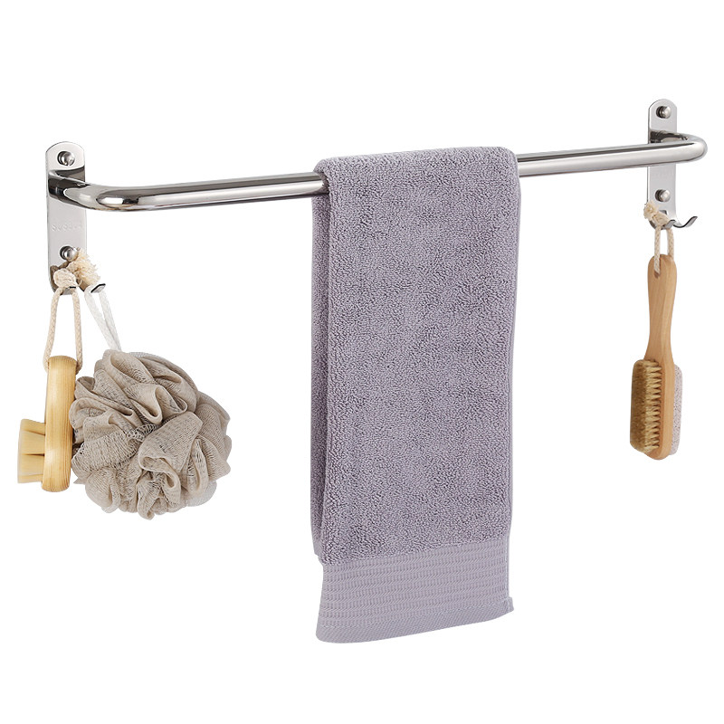 sus304不锈j钢毛巾杆单杆加长毛巾架免打孔卫浴五金挂件浴室毛巾