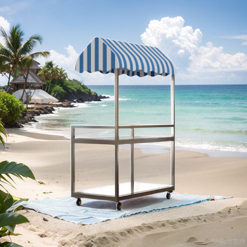 折叠摆摊小推车冰粉寿司烤肠冰淇淋移动小L吃车流动地摊夜市摆摊