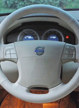 专用沃尔沃12款XC60 S60 S60L SF80L S80手缝方向盘套真皮翻毛把