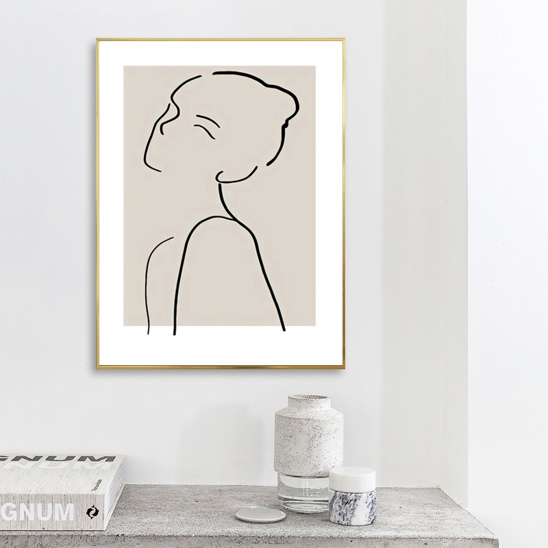 马斯蒂挂画复古客厅沙发背景w墙卧室油画布玄关轻奢人物柿子装饰