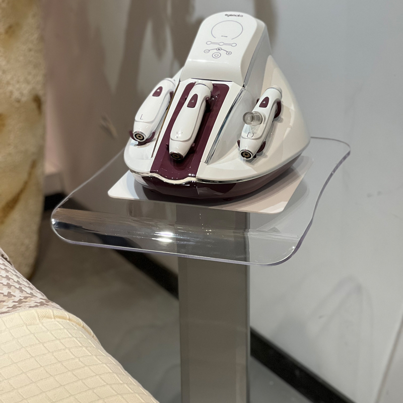 美容院高档仪器推车透明置物架小气泡工具车皮R肤管理机器架子底