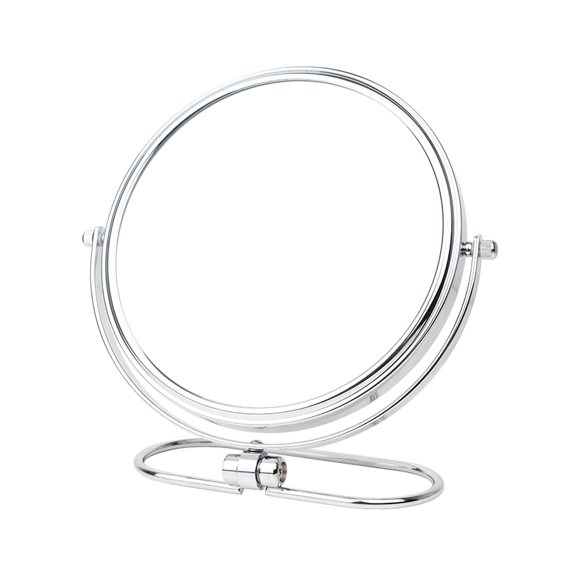 化妆镜台式8寸3倍5p倍10倍放大化妆镜欧式双面镜金属桌面随身镜