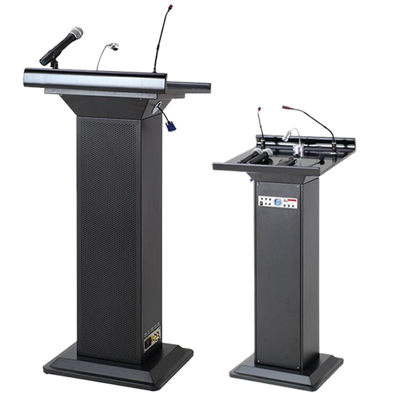 演讲台发言台f多功能多媒体讲台(带音箱双麦克风)报告台 接待