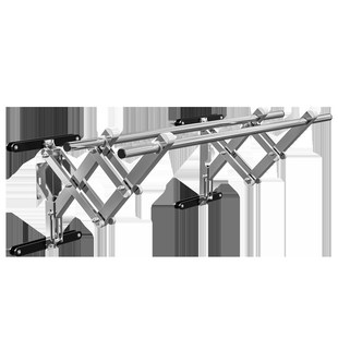 免打孔晾衣架防盗窗n推拉款 不锈钢晾衣杆护栏围墙可折叠晒衣架神