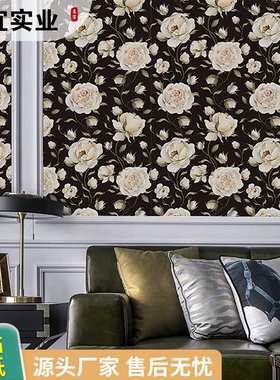 跨境款壁纸墙纸自粘直播间背景墙柜子贴纸自粘pvc墙纸 wallpap