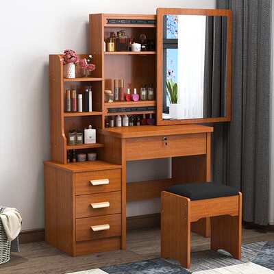 Brown Drawer Dressing Table with  Mirror bedroom furniture
