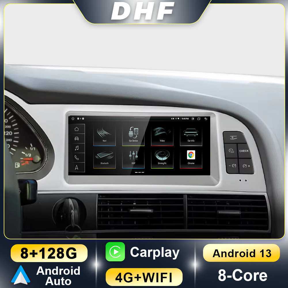 跨境适用于05-11款8.8奥迪A6 C6安卓导航WIFI汽车蓝牙无线Carplay