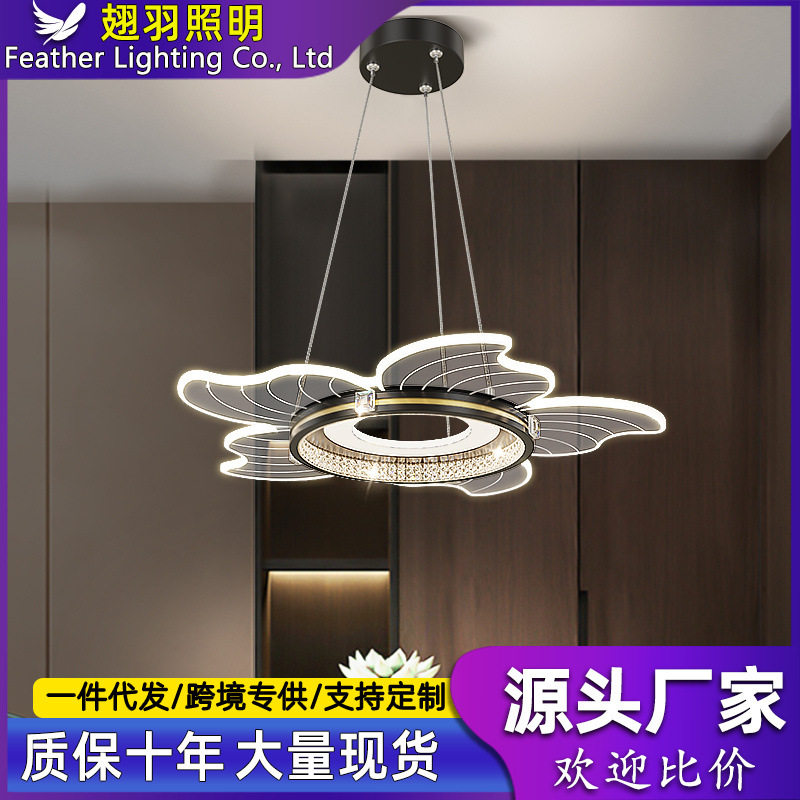 吧台灯2023年新款创意个性餐厅餐桌灯现代简约花朵卧室书房客厅灯