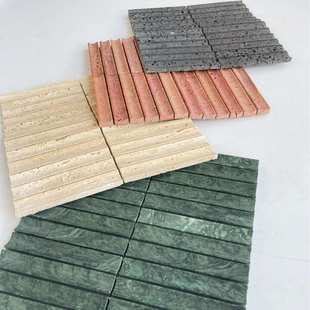 南城北爱天然石材设计师小众长条网红马赛克卫生间咖啡民宿酒店