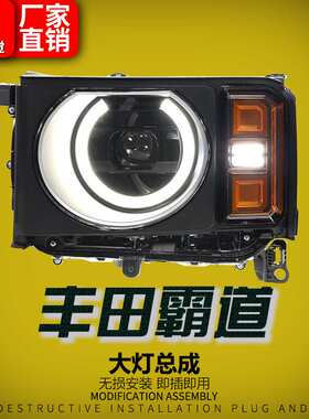 适用于24-26丰田普拉多霸道LC250大灯总成改装圆灯LED透镜日行灯