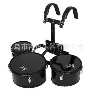 SLADE背架架子鼓行进鼓多联鼓三联鼓3音鼓打击乐器演奏小军鼓黑色