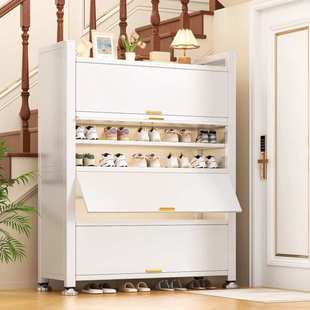 家用门口钢制鞋柜大容量防尘鞋架室内入户门玄关柜走廊多层全铁柜