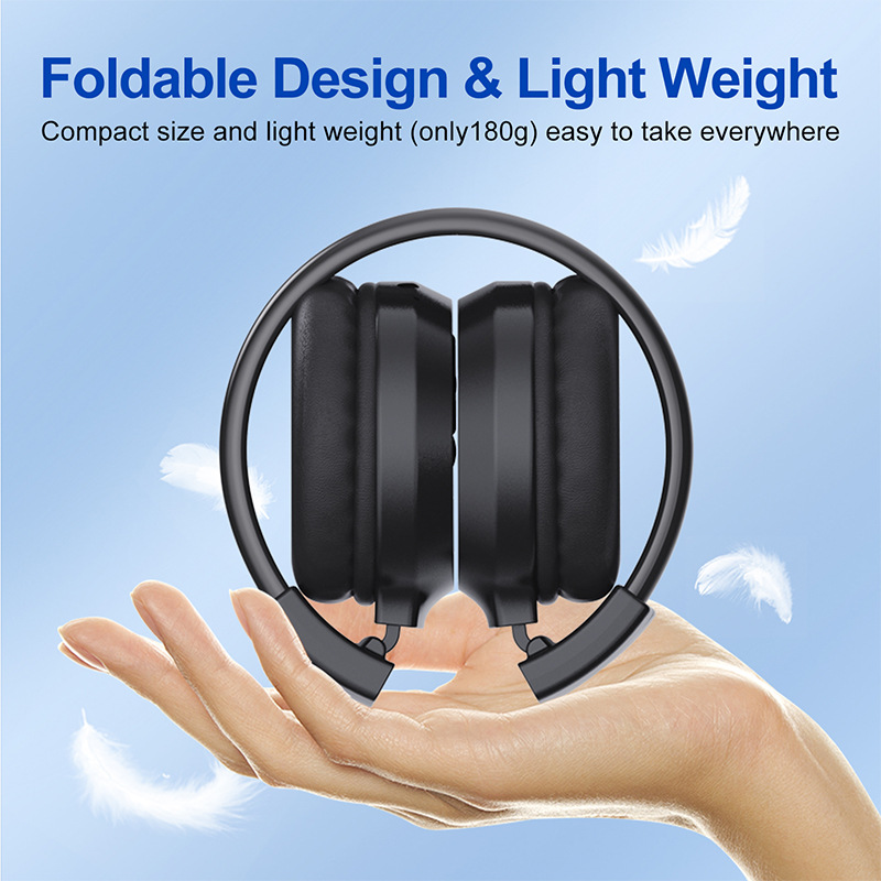 2022跨境新品头戴式收音机耳机fm充电款 带存台radio headphone