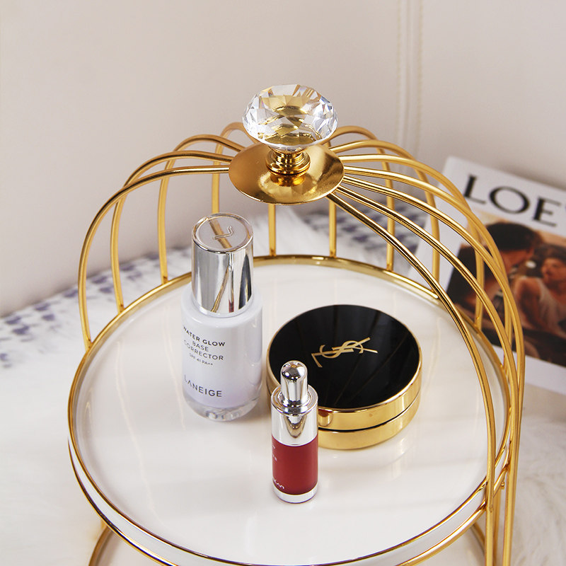 鸟笼置物架轻奢陶瓷桌面梳u妆台化妆品浴室收纳架高级感香水收纳,家居饰品,桌面摆件,淘宝优惠券,粉丝福利购,淘宝优惠卷