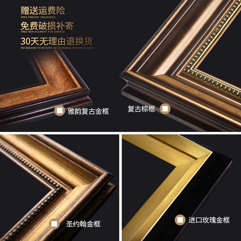 美式玄关装饰画建筑风景油画客厅墙画欧式挂画R威尼斯走廊过道壁图片