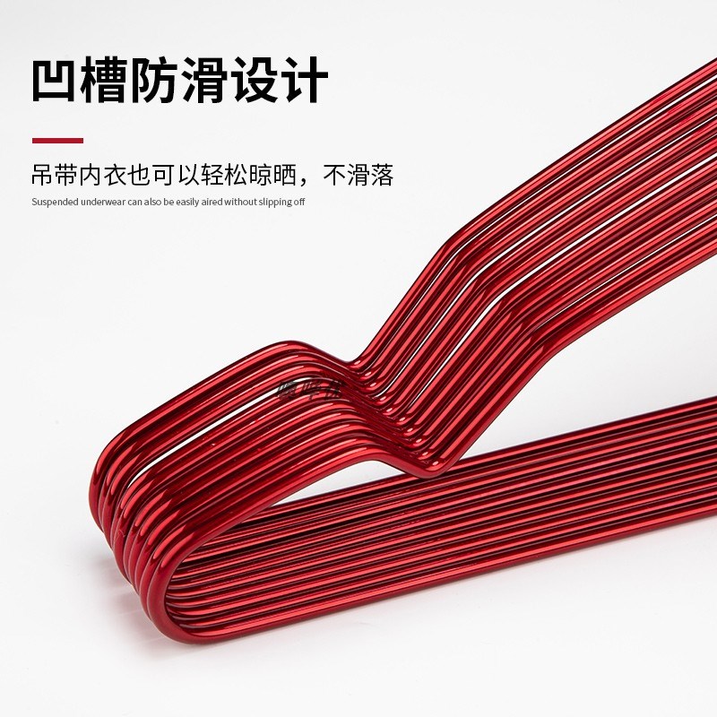 结婚大红色晾衣架喜庆衣挂婚礼y新娘陪嫁彩镀实心钢琴烤漆婚庆用