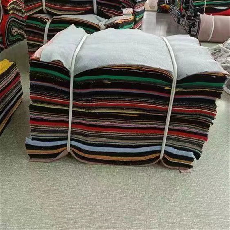 精裁擦机布全f棉工业抹布杂色标准吸水吸油不掉毛碎布头废布料棉