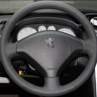 207 3008P专用真皮手缝方向盘套老款 307 408 308 适用于标致206