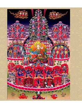 普门庵大圆满皈依境o色纸卷轴学院版摆件居家供奉五加行用品佛堂