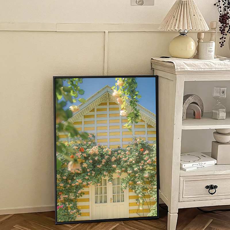 酒店客厅玄关简约北欧装饰画餐厅现代风景挂画艺术画小清新落地画