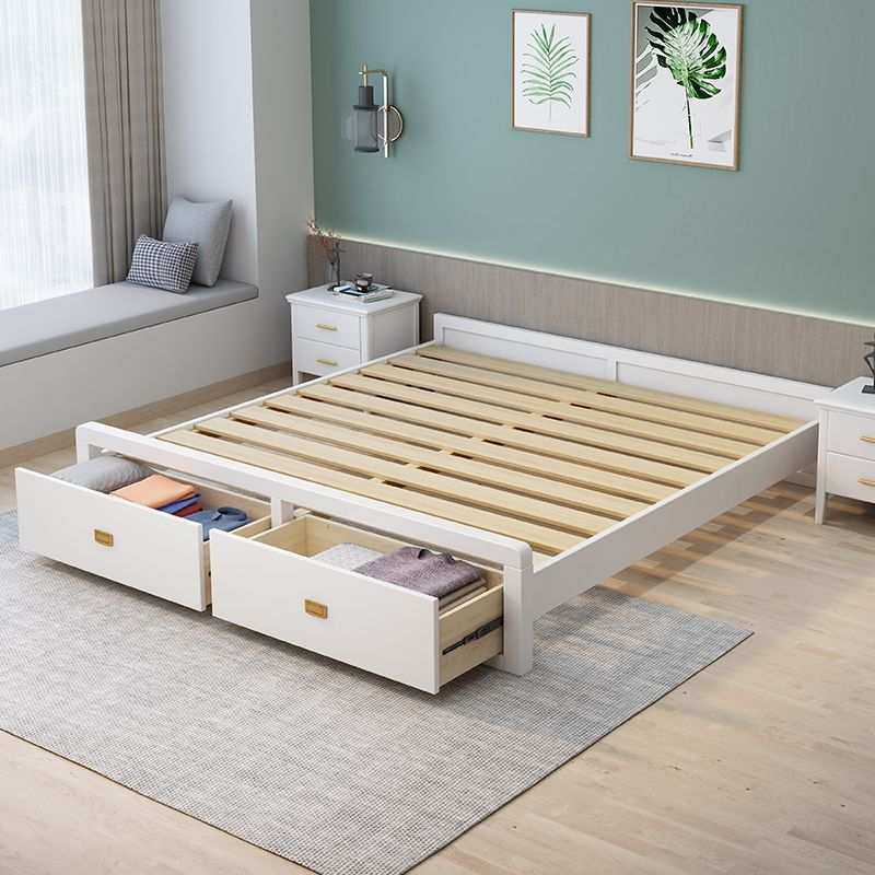 无床头榻榻米床地台全实木储物床家用省空间炕抽屉气压高箱双人床,3C数码配件,USB灯,淘宝优惠券,粉丝福利购,淘宝优惠卷