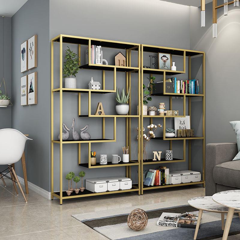 简约现代实木书架置物架落地创意书柜组合书房客厅隔板收纳架子