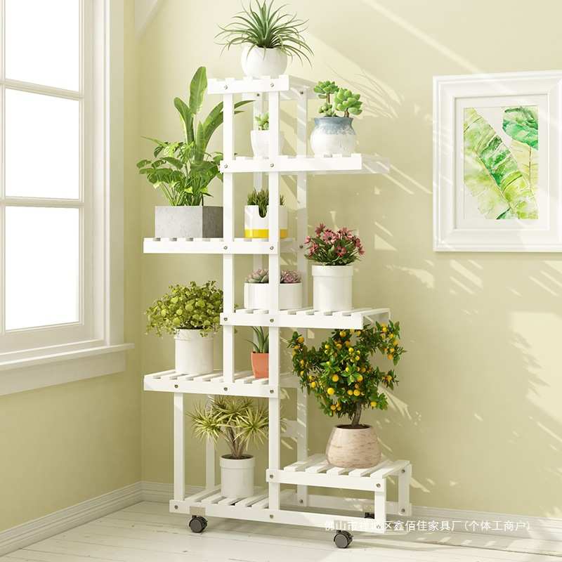 2025 实木花架子多层室内阳台置物架多肉客厅植物花盆架落新品