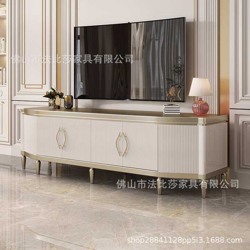 美式轻奢现代实木茶几香槟金椭圆形茶桌客厅置物茶几电视柜组合,3C数码配件,USB灯,淘宝优惠券,粉丝福利购,淘宝优惠卷