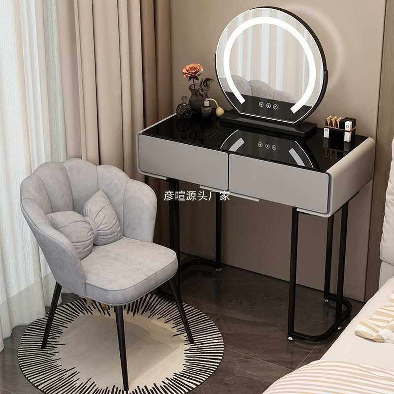 Tal梳妆台小户型窄小卧室现代简约轻奢岩板书桌化妆台一体化,3C数码配件,USB灯,淘宝优惠券,粉丝福利购,淘宝优惠卷