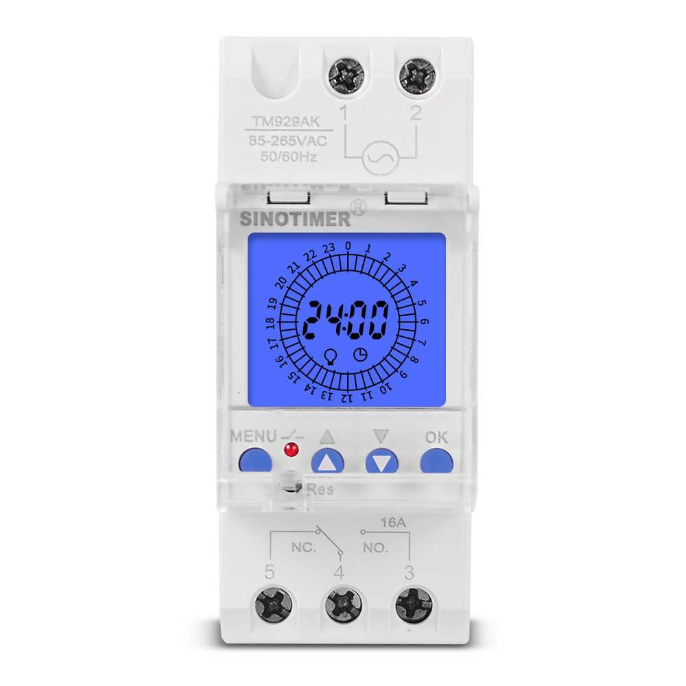 TM929AK 可更换电池24小时智能模拟定时器开关背光85-265V 16A