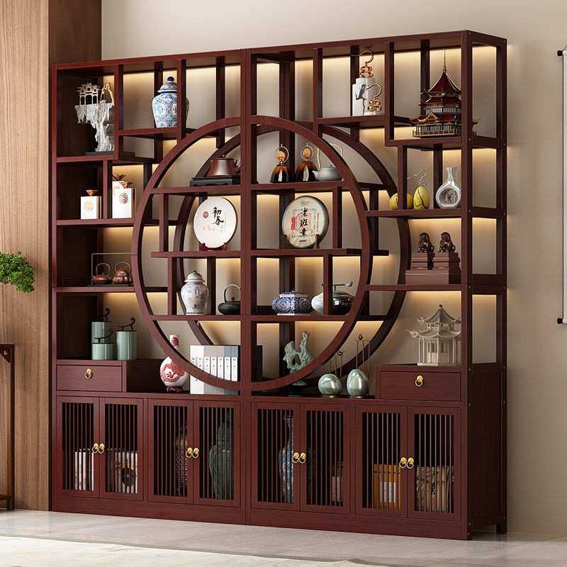 入户玄关多层置物架客厅隔断柜家用新中式屏风现代简约卧室储物架