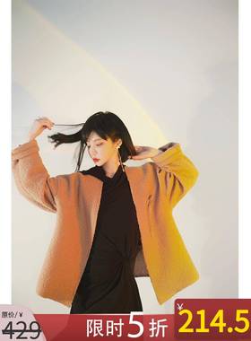 NANASTORE胶囊系列女士短外套2024秋款毛绒外套小个子早秋开衫女