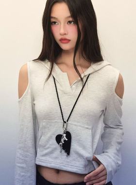 爱心小狗化妆镜编织长项链