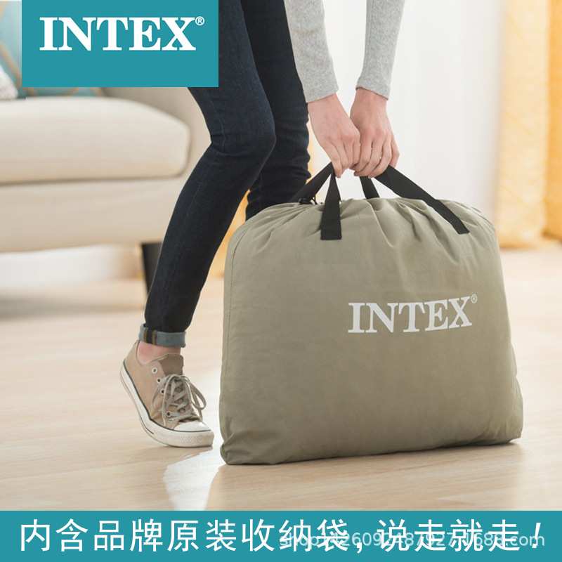 原INTEX豪华内置电泵双人加大充气床垫双层气垫床加厚67770