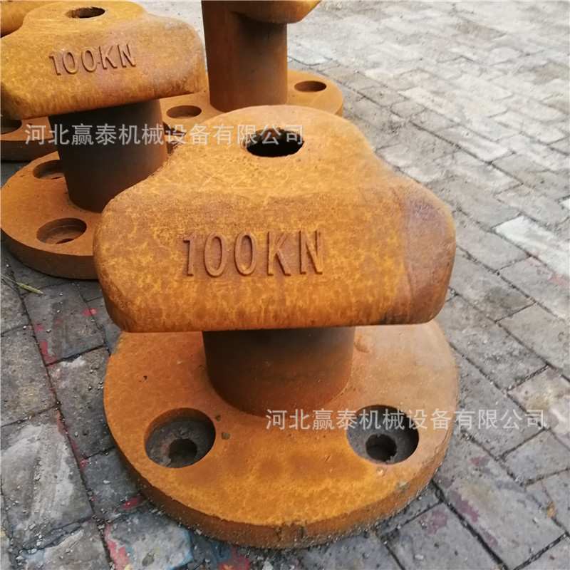 铸铁系船柱码头羊角缆绳柱 系船墩栓船蘑菇双角系缆桩风暴系船柱