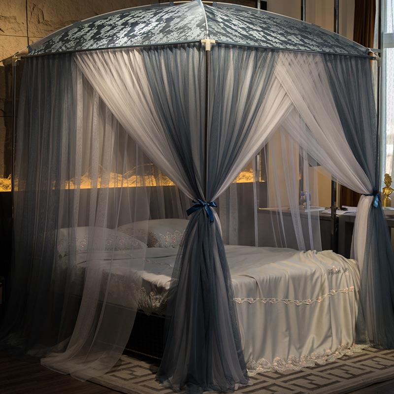 CB#2021新款落地不锈钢支架三开们落地1.5m1.8m家用蚊帐