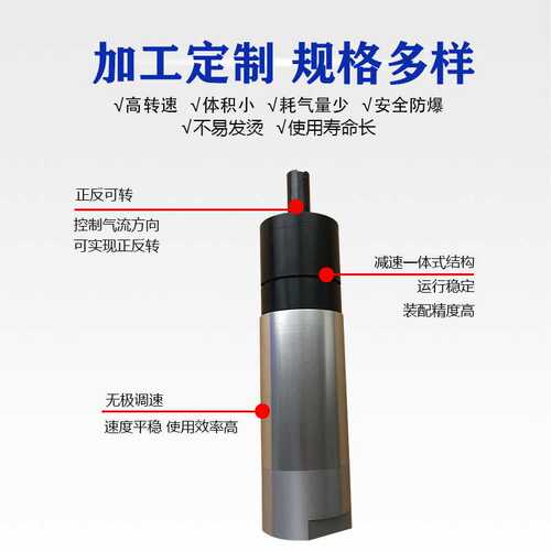 微型气动马达CT36M10A安全防爆高速大扭矩可正反转大功率减速马达