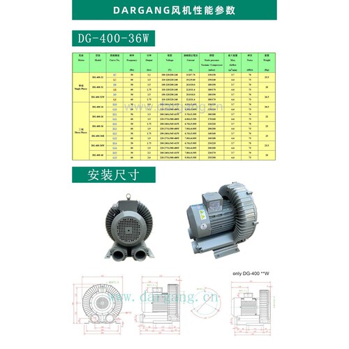 HRB259高压旋涡气泵养殖设备配套DG-800-16
