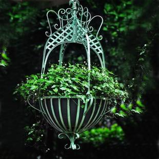 铁艺吊篮花盆悬挂花架子植物支撑户外花园绿萝月季 饰 兰收纳庭院装