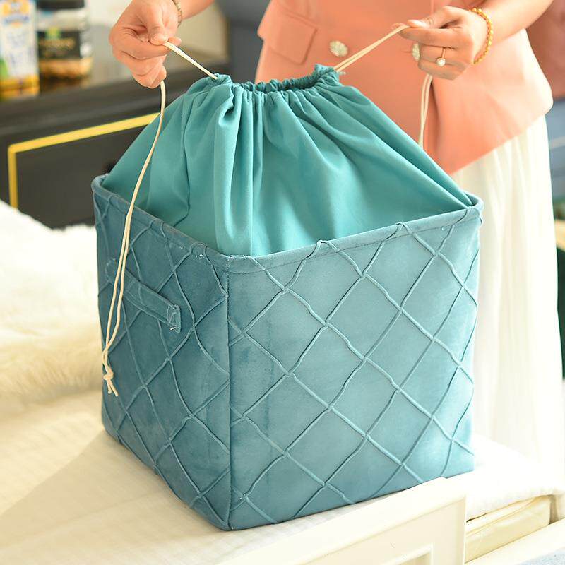 丝绒收纳盒衣服整理箱玩具收纳箱布艺家用可折叠特大号衣柜整理箱