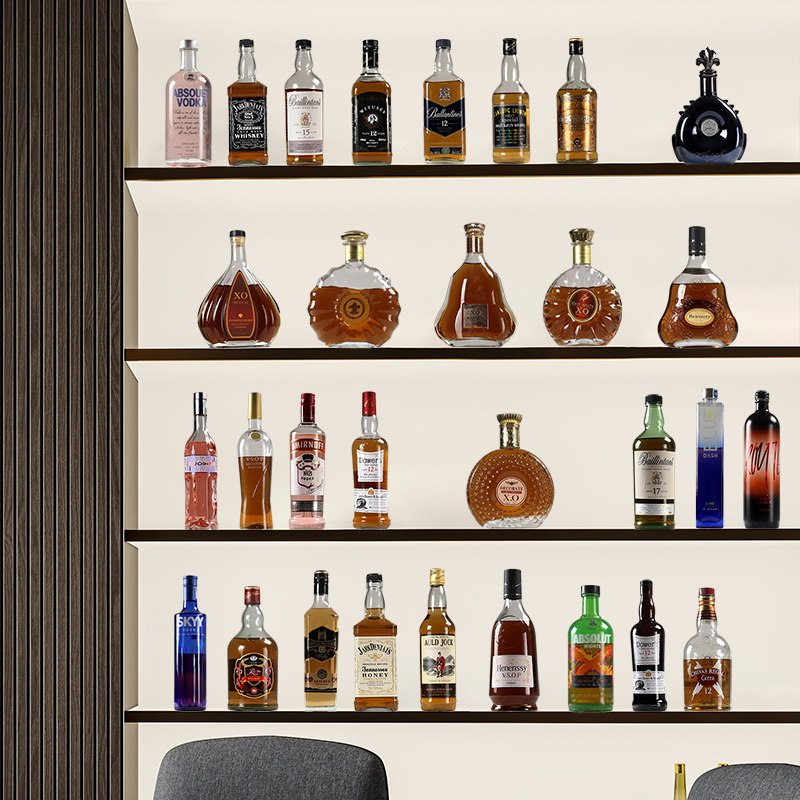 酒柜酒瓶装饰道具酒吧办公室端空瓶仿真洋酒瓶装饰品