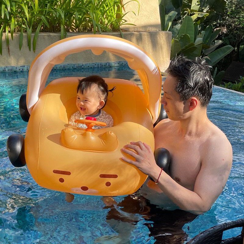 儿童游泳圈一岁以上宝宝方向盘坐圈小孩子救生圈婴幼儿趴圈
