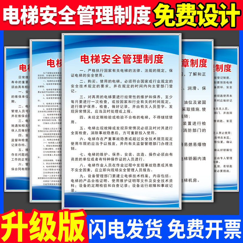 房管理制度牌上墙小区物业钥匙使用安全须知标识牌应急救援预案维